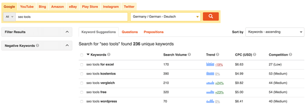 keywordtool io