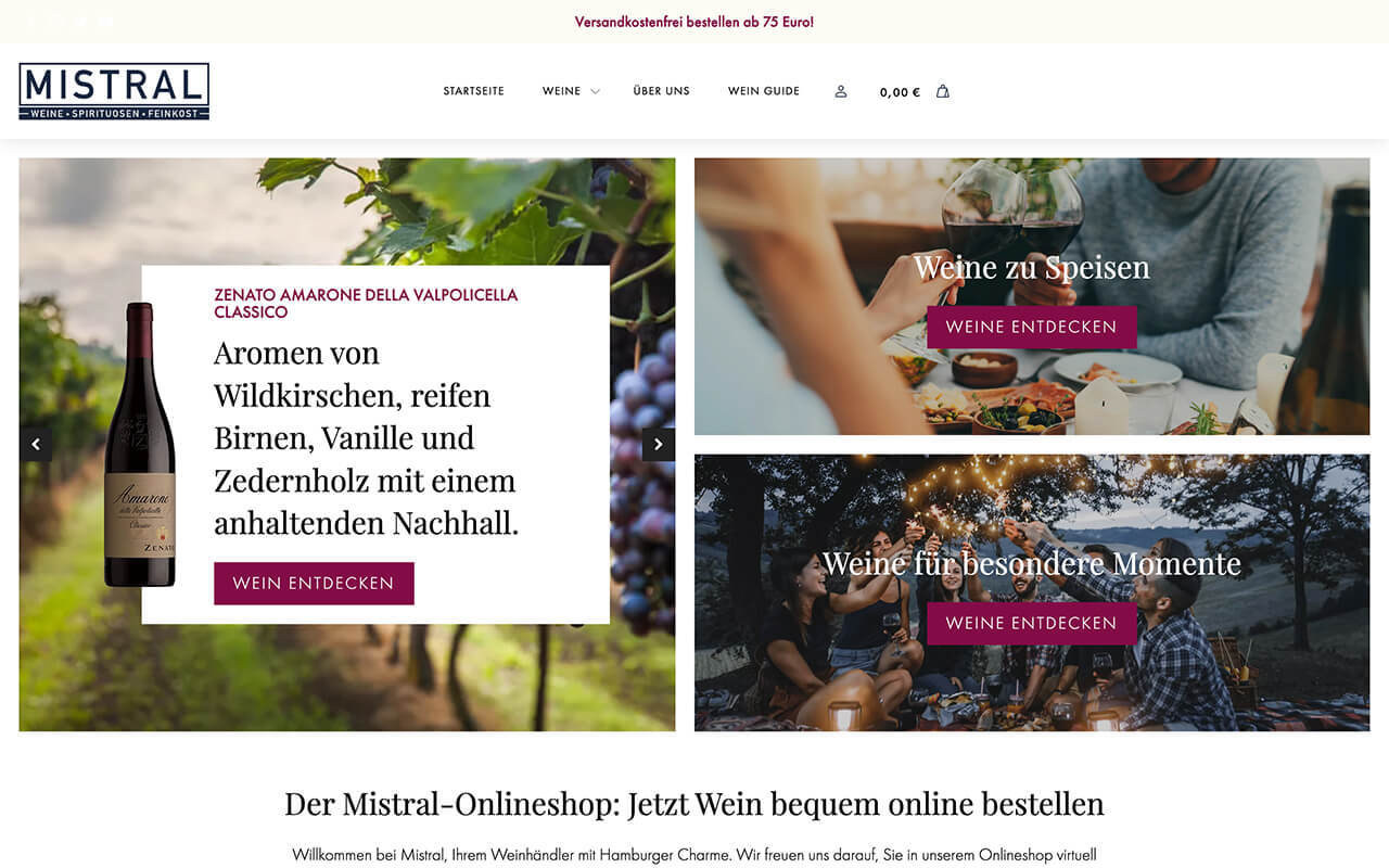 woocommerce onlineshop mistra weinhandel shopansicht