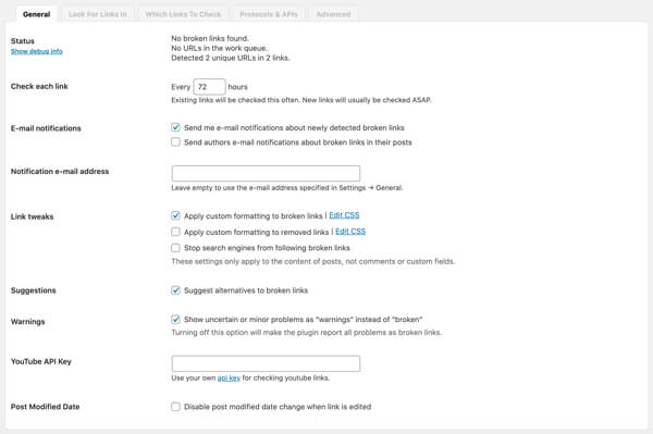 broken link checker wordpress seo plugin