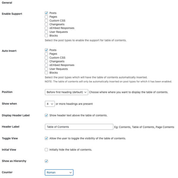easy table of contents wordpress seo plugin