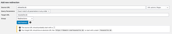 redirection wordpress seo plugin