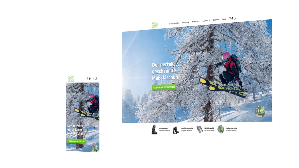 referenz webdesign aquanovoboot xperients digitalagentur