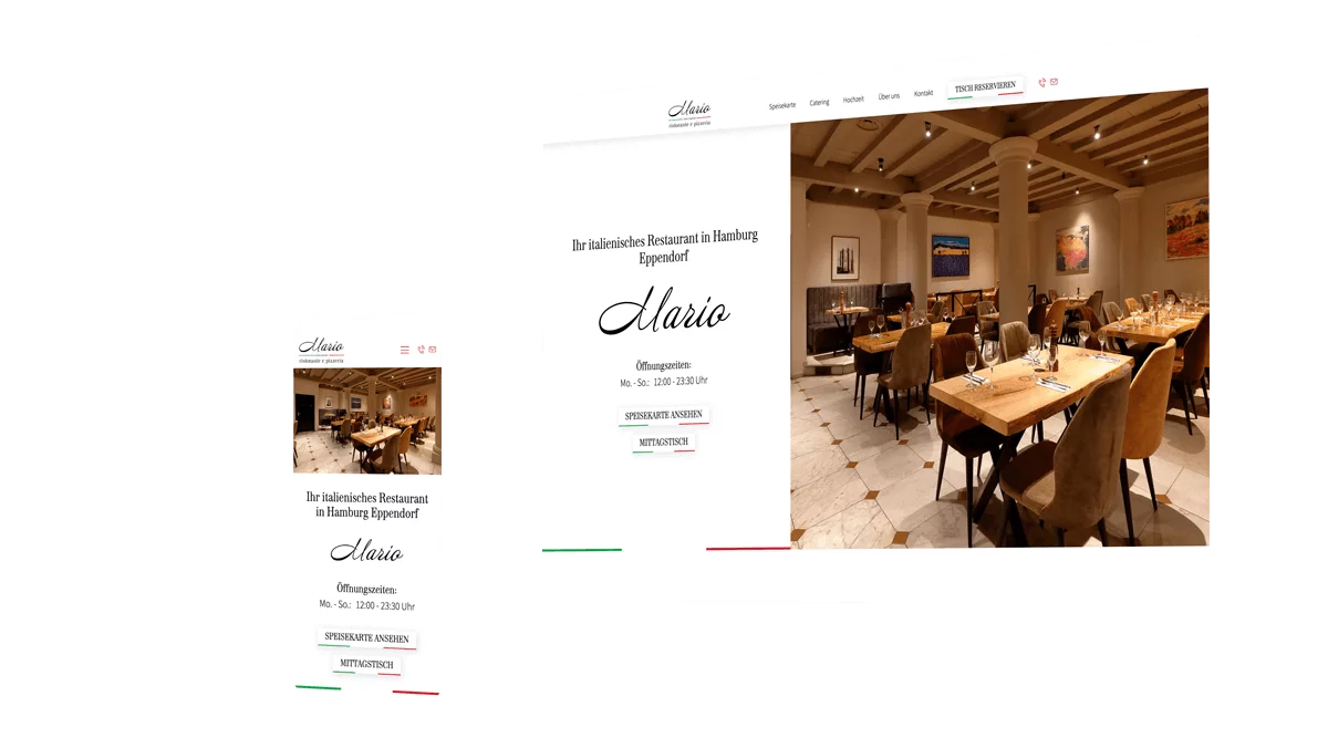 referenz webdesign ristorante mario xperients digitalagentur