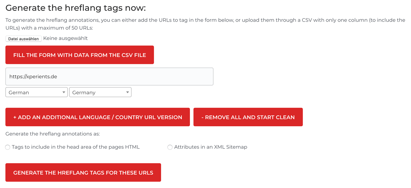 hreflang tags generator tool
