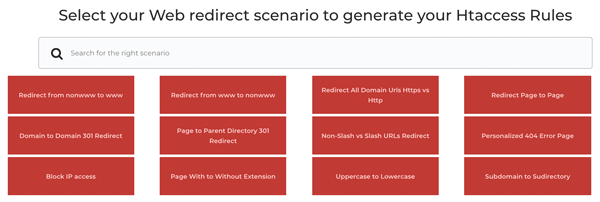 simple htaccess redirects rewrite
