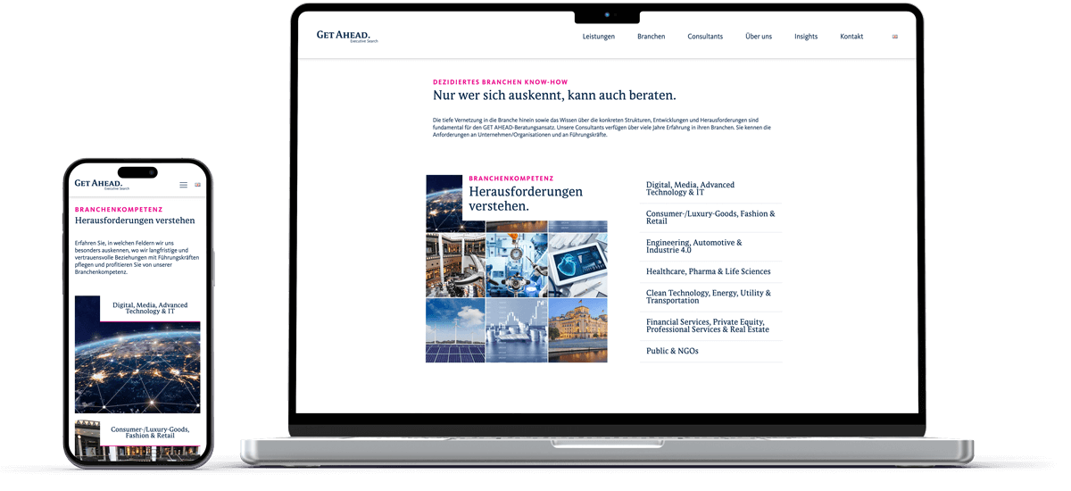 get ahead referenz ansatz branchen expertise xperients