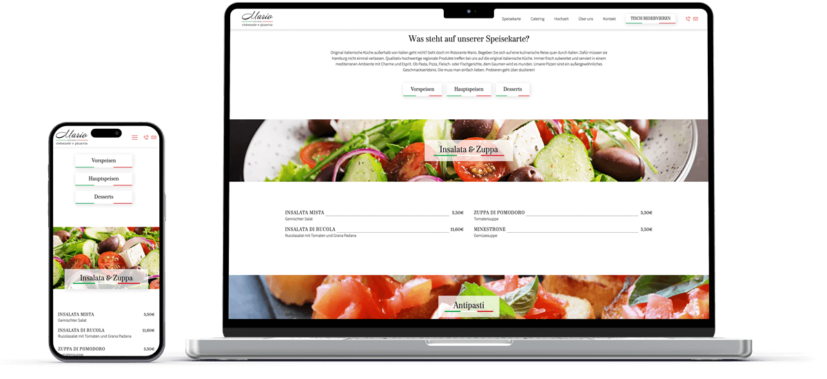 ristorante mario referenz ansatz online speisekarte xperients
