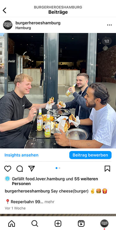 social media marketing referenz burger heros 10