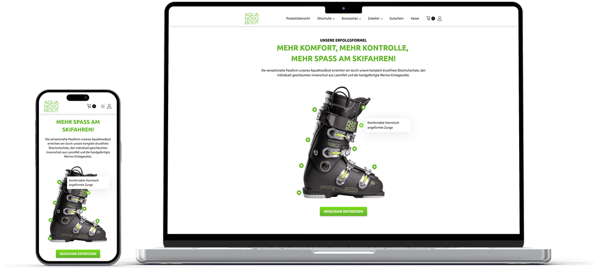 aquanovoboot referenz ansatz skischuh spot