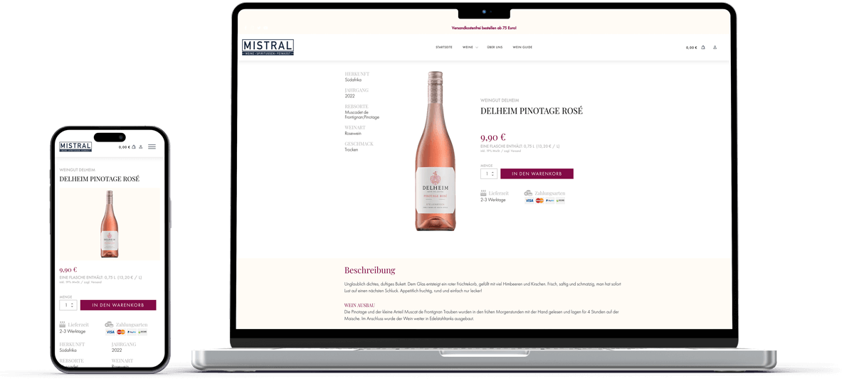mistral weinhandel referenz ansatz produktseite
