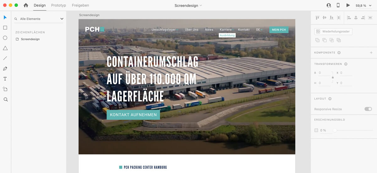 pch referenz ansatz design nach mass