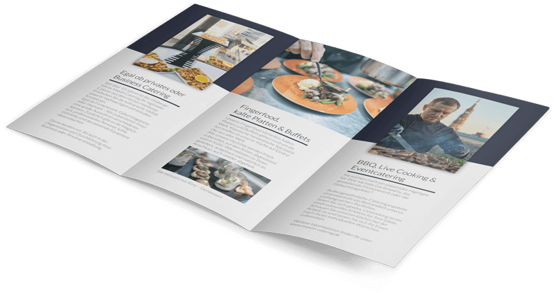 maxim catering referenz flyer innen