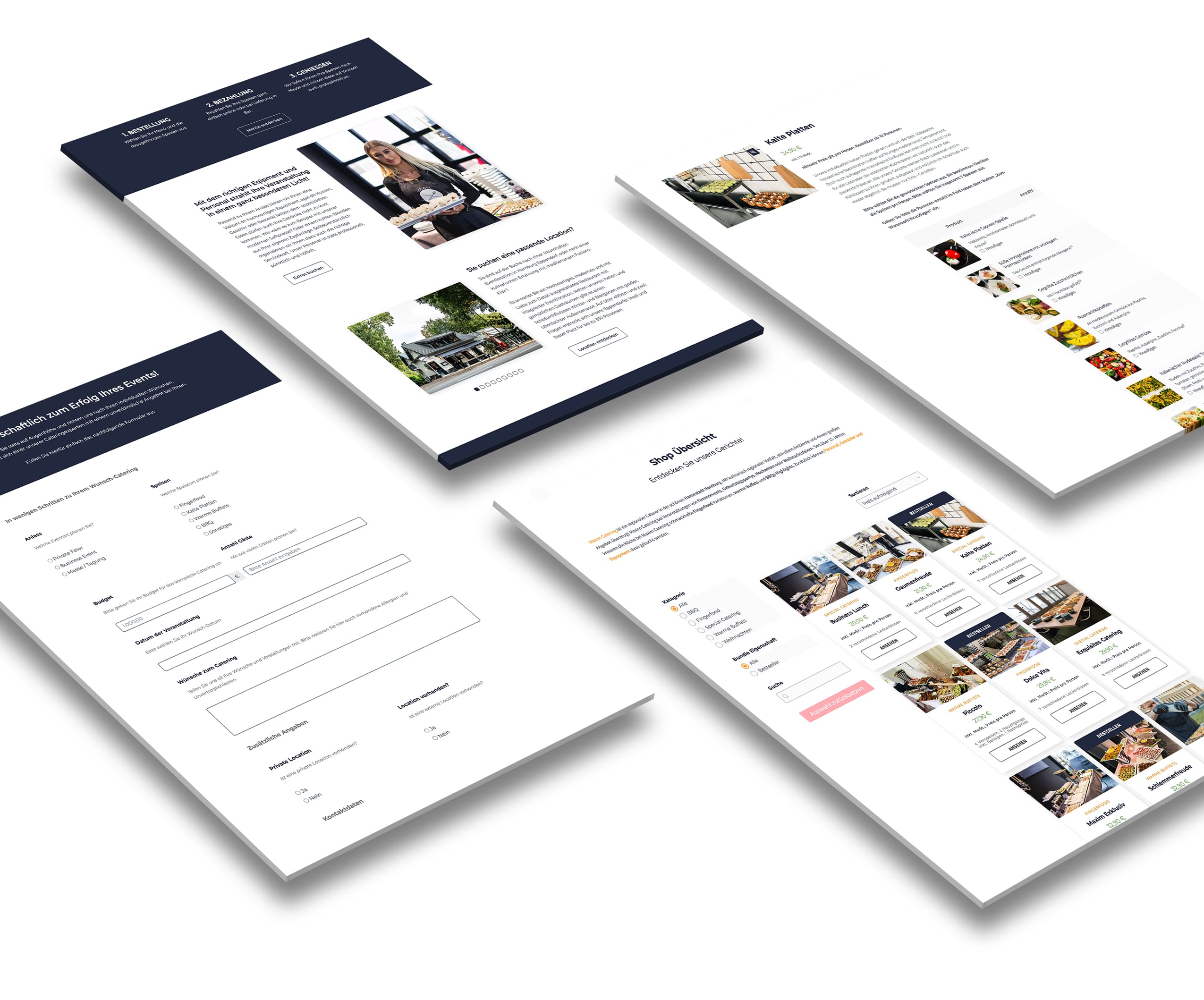 maxim catering referenz screens