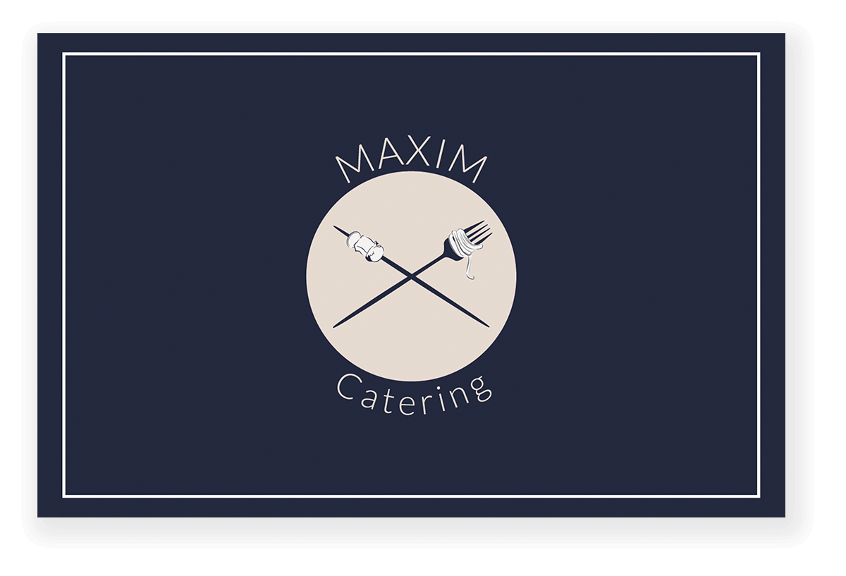 maxim catering referenz visitenkarte vorne xperients