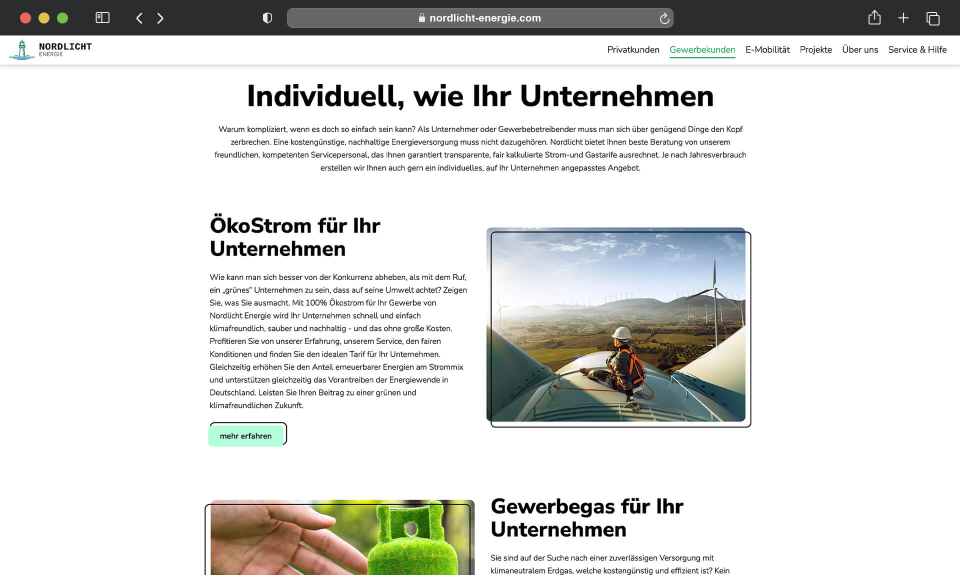 nordlicht energie referenz ansatz zielgruppenansprache gewerbekunden