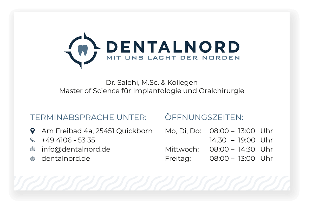 dentalnord visitenkarte hinten