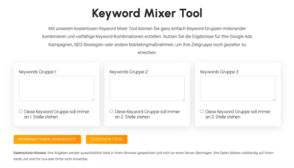 keyword mixer tool xperients