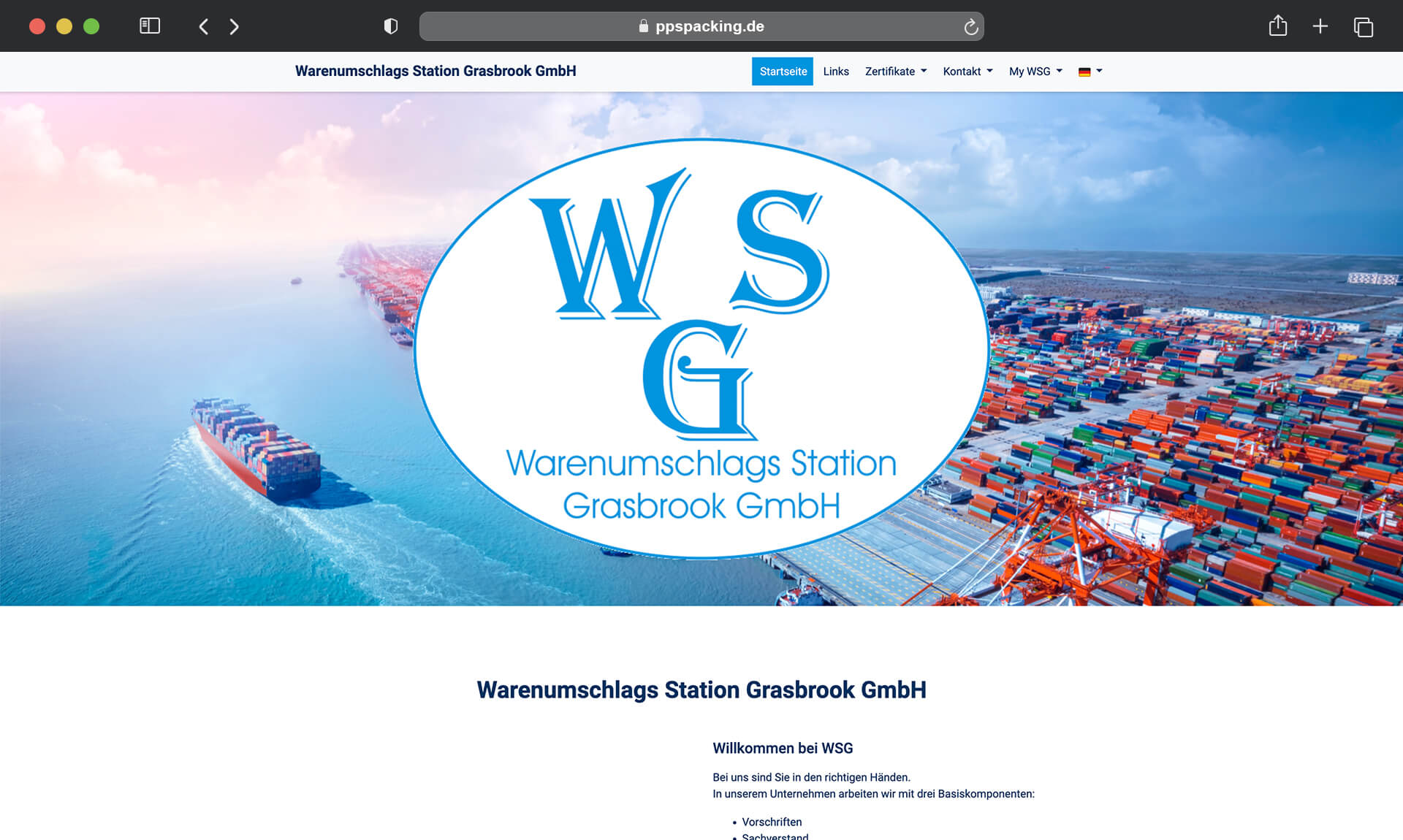 browser mockup zeigt pps webseite vor dem relaunch