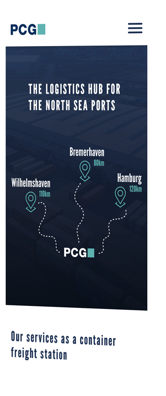 mobile mockup shows graphic about pcgs function as intersection point on the home page