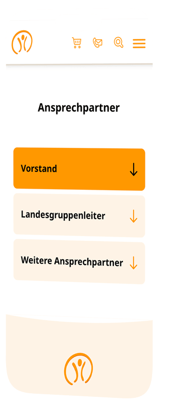 handy mockup zeigt kontakt ansprechpartner von prader willi